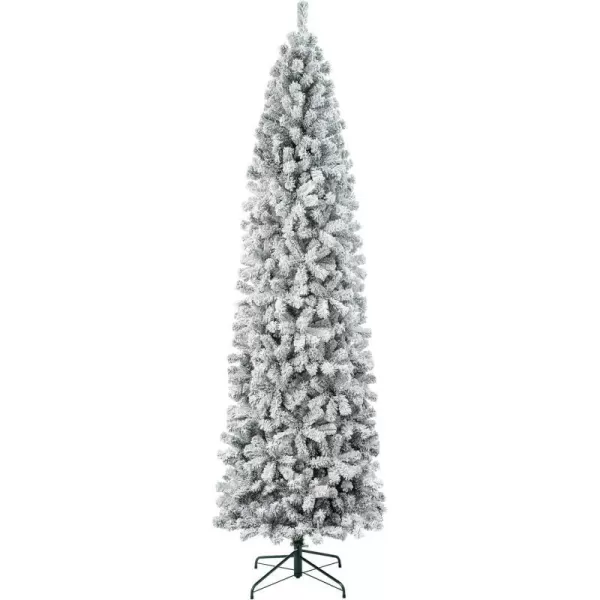 National Tree Company First Traditions Acacia Flocked Tree Christmas Tree 6 ft9 feet