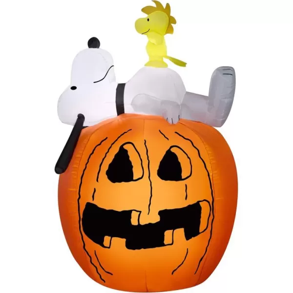 National Tree Company Inflatable Decoration Orange Snoopy and Woodstock Self Inflating Plug in Halloween Collection 54 InchesNational Tree Company Inflatable Decoration Orange Snoopy and Woodstock Self Inflating Plug in Halloween Collection 54 Inches