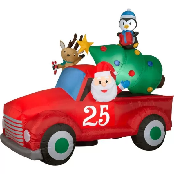 National Tree Company Inflatable Santa in a Vintage Pickup Truck LED Lights Plug in Christmas Collection 96 InchesNational Tree Company Inflatable Santa in a Vintage Pickup Truck LED Lights Plug in Christmas Collection 96 Inches