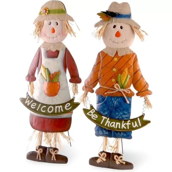 National Tree Company Metal Scarecrow Standing Fall Decoration Pack of 2 Autumn Collection 27 inNational Tree Company Metal Scarecrow Standing Fall Decoration Pack of 2 Autumn Collection 27 in