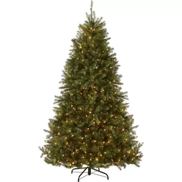 National Tree Company PreLit Artificial Full Christmas Tree Green Dunhill Fir Dual Color LED Lights Includes Stand 75 Feet75 ft Tree