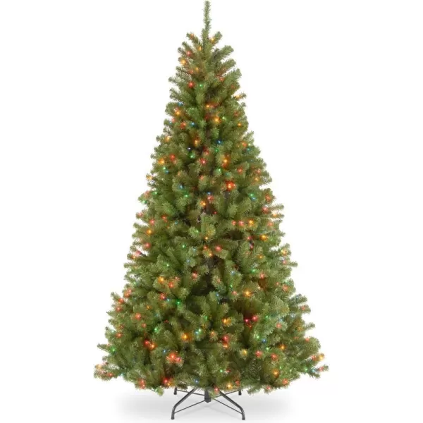 National Tree Company PreLit Artificial Full Christmas Tree Green North Valley Spruce Multicolor Lights Includes Stand 65 Feet65 ft