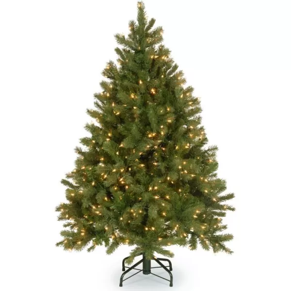 National Tree Company PreLit Feel Real Artificial Full Downswept Christmas Tree Green Douglas Fir Dual Color LED Lights Includes PowerConnect and Stand 45 feet45 ft