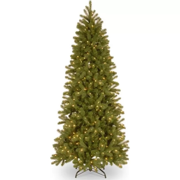 National Tree Company PreLit Feel Real Artificial Full Downswept Christmas Tree Green Douglas Fir Dual Color LED Lights Includes PowerConnect and Stand 45 feet7 ft