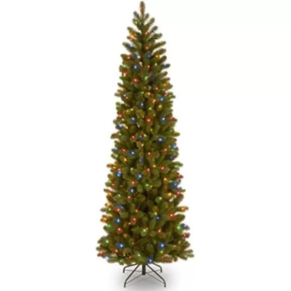 National Tree Company Prelit Feel Real Artificial Slim Downswept Christmas Tree Green Douglas Fir Dual Color LED Lights Includes PowerConnect and Stand 75 feetNational Tree Company Prelit Feel Real Artificial Slim Downswept Christmas Tree Green Douglas Fir Dual Color LED Lights Includes PowerConnect and Stand 75 feet