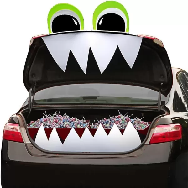 National Tree Companys Tricky Trunk Car Decoration Kit Bright Eyes Halloween Collection 4Piece KitNational Tree Companys Tricky Trunk Car Decoration Kit Bright Eyes Halloween Collection 4Piece Kit