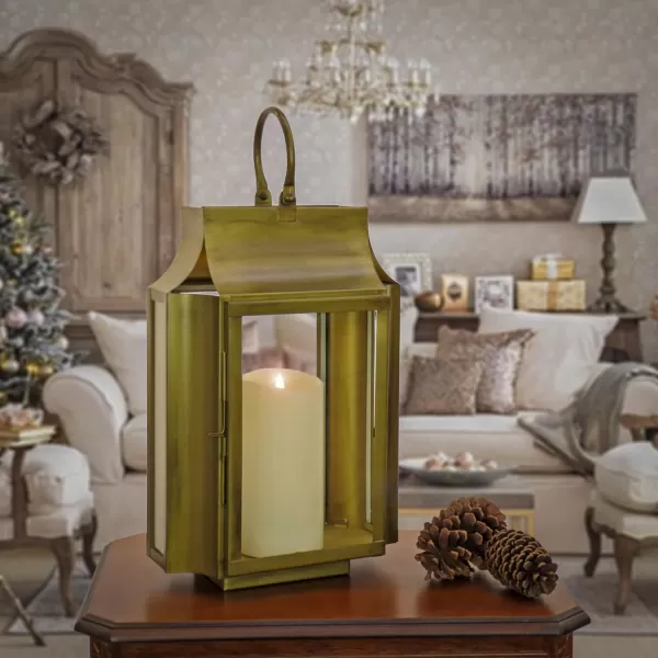 HGTV Home Collection Slim Lantern Christmas Themed Home Decor Small Gold 18 inHGTV Home Collection Slim Lantern Christmas Themed Home Decor Small Gold 18 in