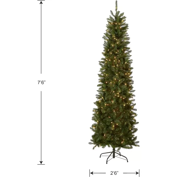 National Tree Company Artificial PreLit Slim Christmas Tree Green Kingswood Fir White Lights Includes Stand 75 FeetNational Tree Company Artificial PreLit Slim Christmas Tree Green Kingswood Fir White Lights Includes Stand 75 Feet