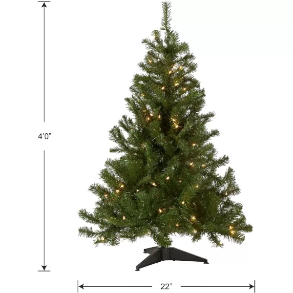 National Tree Company Artificial Slim Christmas Tree Green Kingswood Fir Includes Stand 4 Feet4 feet Green