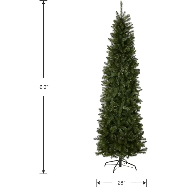 National Tree Company Artificial Slim Christmas Tree Green Kingswood Fir Includes Stand 7 FeetKingswood Fir Slim65 ft Green