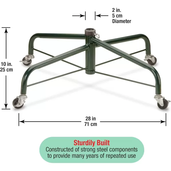 National Tree Company Christmas Tree Stand Includes Rolling Wheels 28 Fits 125 Inch PoleNational Tree Company Christmas Tree Stand Includes Rolling Wheels 28 Fits 125 Inch Pole