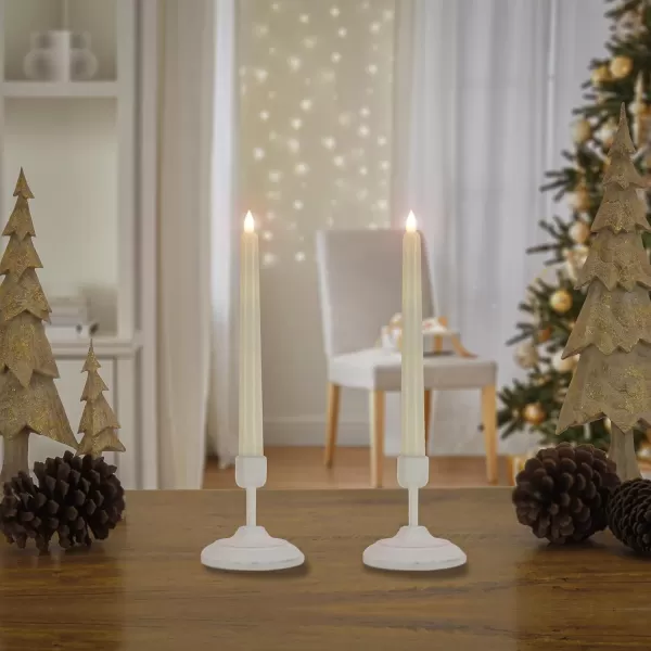 National Tree Company HGTV Home Collection 2 Heritage Flameless LED Window Candles with Remote Heavy White WashedNational Tree Company HGTV Home Collection 2 Heritage Flameless LED Window Candles with Remote Heavy White Washed