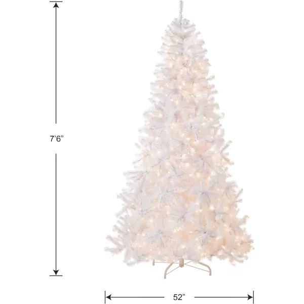 National Tree Company PreLit Artificial Full Christmas Tree White North Valley Spruce White Lights Includes Stand 9 Feet75 ft Tree