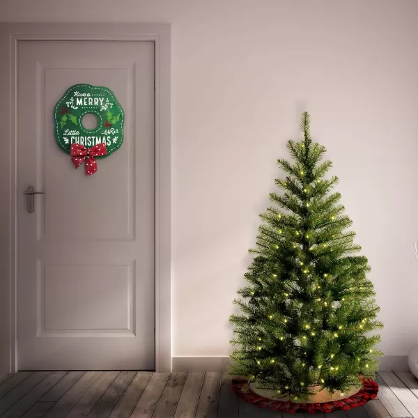 National Tree Company PreLit Artificial Slim Christmas Tree Green Aspen Spruce White Lights Includes Stand 6 Feet4 ft