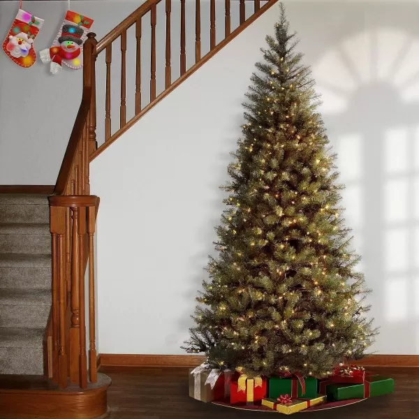 National Tree Company PreLit Artificial Slim Christmas Tree Green Aspen Spruce White Lights Includes Stand 6 Feet6 ft