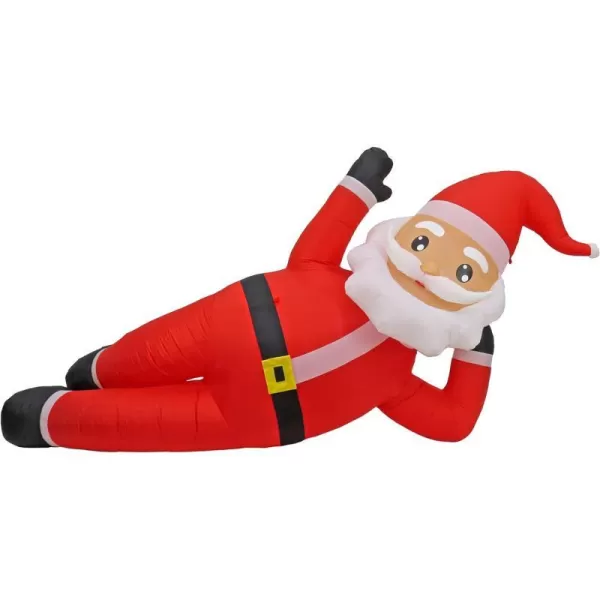 National Tree Company First Traditions Inflatable Waving Cheeky Santa Includes Ground Stakes and Tethers LED Lights Plug in 72inNational Tree Company First Traditions Inflatable Waving Cheeky Santa Includes Ground Stakes and Tethers LED Lights Plug in 72in