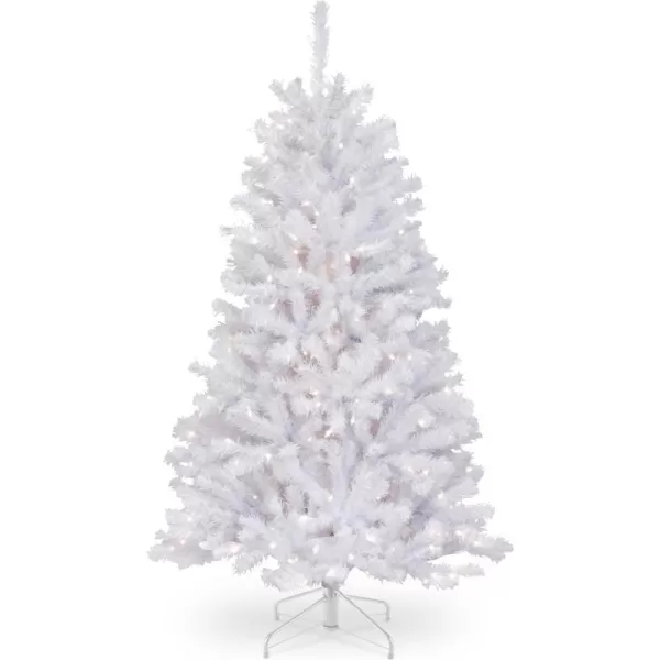 National Tree Company PreLit Artificial Full Christmas Tree White North Valley Spruce White Lights Includes Stand 9 Feet45 ft Tree