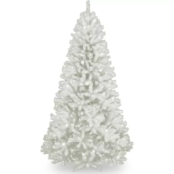 National Tree Company PreLit Artificial Full Christmas Tree White North Valley Spruce White Lights Includes Stand 9 Feet7 ft Tree