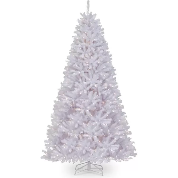 National Tree Company PreLit Artificial Full Christmas Tree White North Valley Spruce White Lights Includes Stand 9 Feet9 ft Tree