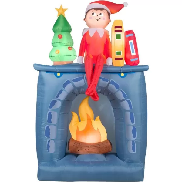 National Tree GE9369951 Inflatable Elf and FireplaceNational Tree GE9369951 Inflatable Elf and Fireplace