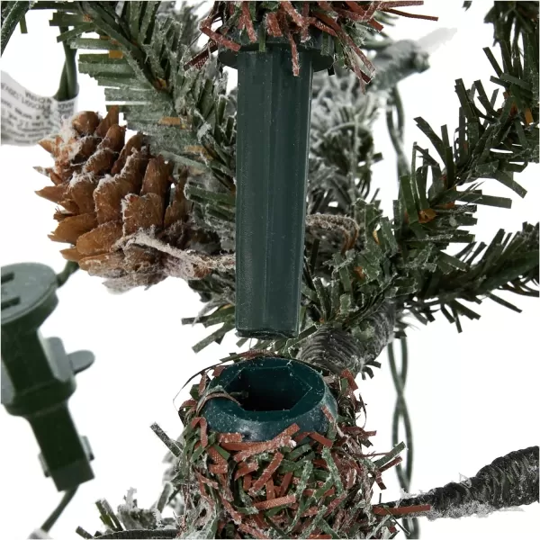 HGTV Home Collection PreLit Snowy Quinn Valley Snowy Pinecone Tree Green with Clear Incandescent Lights Plug in 3ftHGTV Home Collection PreLit Snowy Quinn Valley Snowy Pinecone Tree Green with Clear Incandescent Lights Plug in 3ft