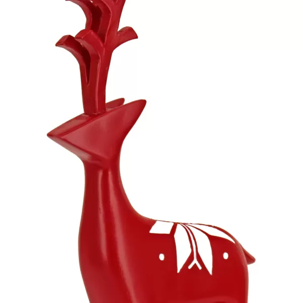 National Tree Company HGTV Home Collection Swiss Chic Deer Decor Red 12inNational Tree Company HGTV Home Collection Swiss Chic Deer Decor Red 12in