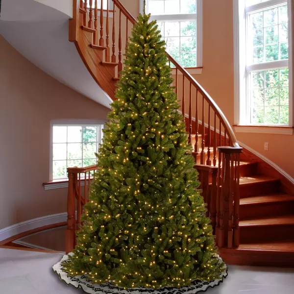 National Tree Company PreLit Artificial Giant Christmas Tree Green North Valley Spruce White Lights Includes Stand 16 Feet16 ft