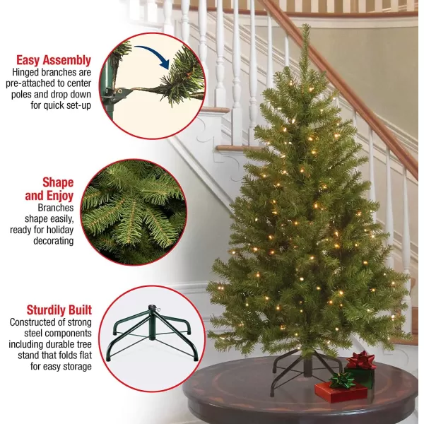 National Tree Company PreLit Artificial Giant Christmas Tree Green North Valley Spruce White Lights Includes Stand 16 Feet45 ft