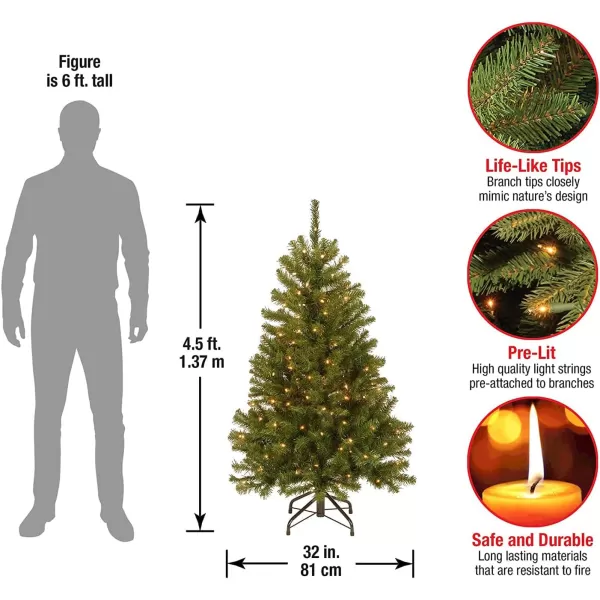 National Tree Company PreLit Artificial Giant Christmas Tree Green North Valley Spruce White Lights Includes Stand 16 Feet45 ft