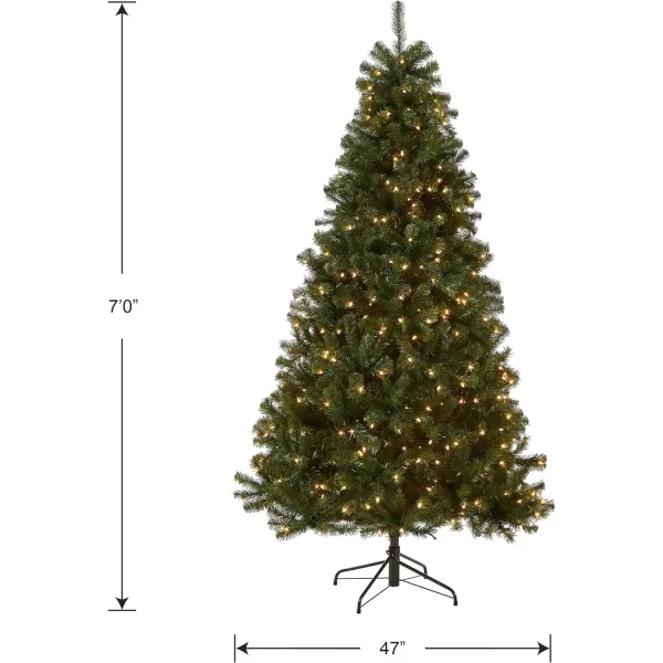 National Tree Company PreLit Artificial Giant Christmas Tree Green North Valley Spruce White Lights Includes Stand 16 Feet7 ft