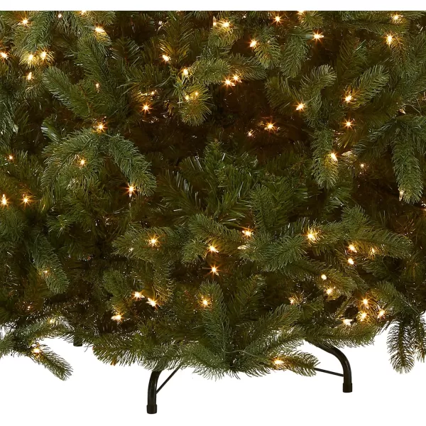 National Tree Company PreLit Feel Real Artificial Full Downswept Christmas Tree Green Douglas Fir White Lights Includes Stand 75 feet75 ft Christmas Tree