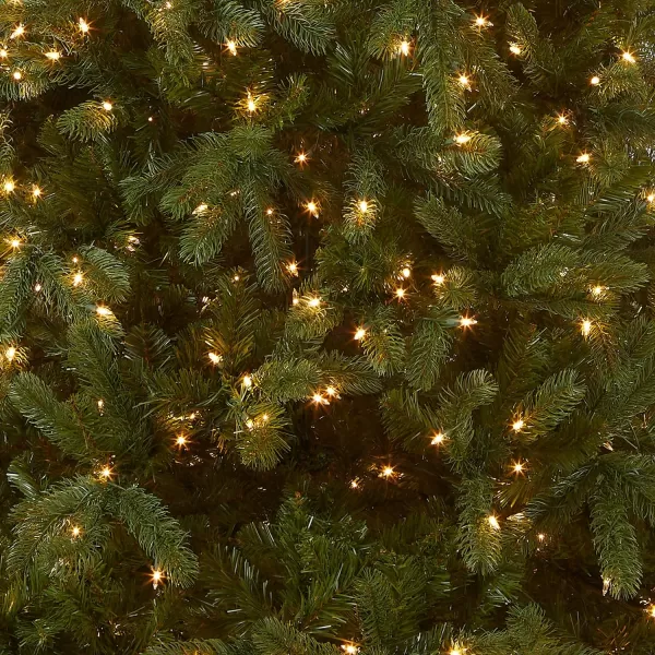 National Tree Company PreLit Feel Real Artificial Full Downswept Christmas Tree Green Douglas Fir White Lights Includes Stand 75 feet75 ft Christmas Tree