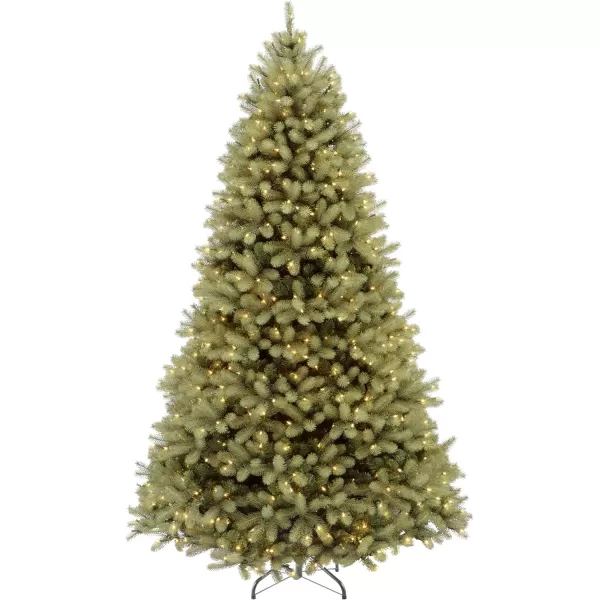 National Tree Company Prelit Feel Real Artificial Full Downswept Christmas Tree Green Douglas Fir Dual Color LED Lights Includes Stand 9 feet9 ft Christmas Tree  Crestwood Spruce  24 inch