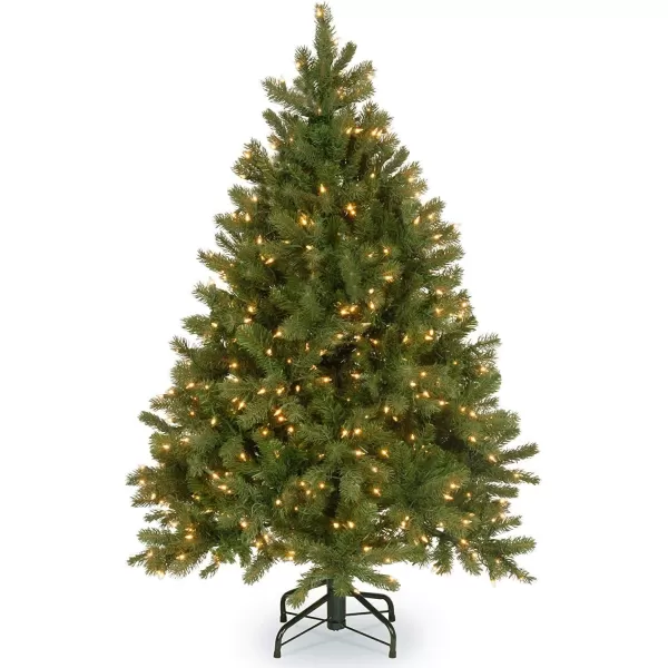 National Tree Company Prelit Feel Real Artificial Giant Downswept Christmas Tree Green Douglas Fir White Lights Includes Stand 10 feet45 ft Christmas Tree  Garland Crestwood Spruce