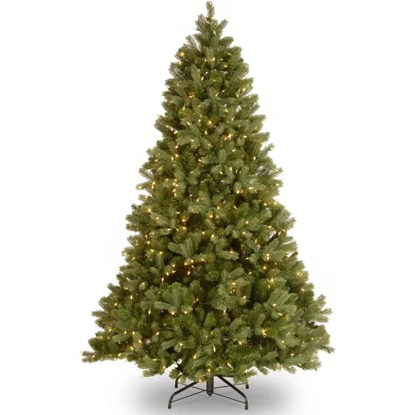 National Tree Company Prelit Feel Real Artificial Giant Downswept Christmas Tree Green Douglas Fir White Lights Includes Stand 10 feet65 ft Christmas Tree  Crestwood Spruce  24 inch