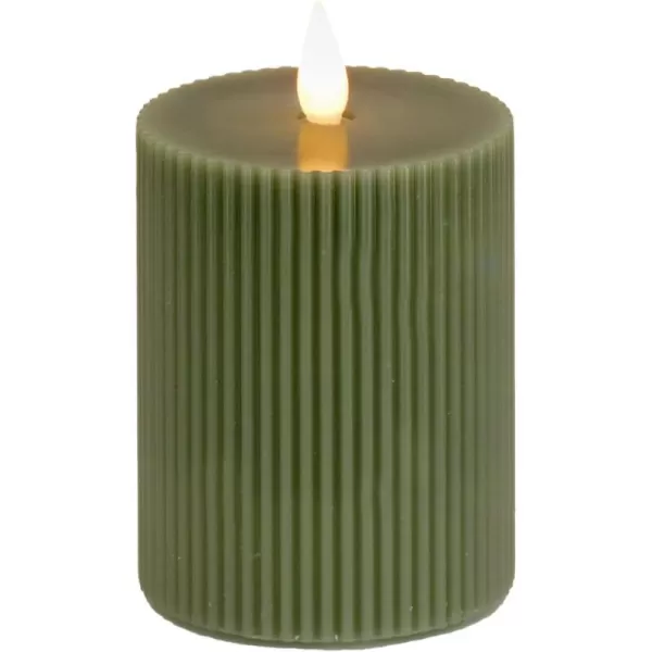 HGTV Home Collection Georgetown Real Motion Flameless Candle With Remote Green with Warm White LED Lights Battery Powered 7 inHGTV Home Collection Georgetown Real Motion Flameless Candle With Remote Green with Warm White LED Lights Battery Powered 7 in