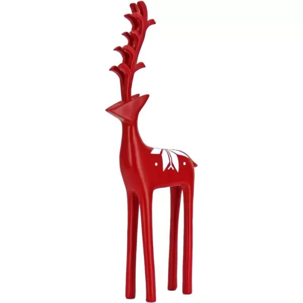 National Tree Company HGTV Home Collection Swiss Chic Deer Decor Red 12inNational Tree Company HGTV Home Collection Swiss Chic Deer Decor Red 12in