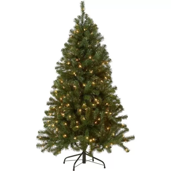 National Tree Company PreLit Artificial Full Christmas Tree Green North Valley Spruce White Lights Includes Stand 5 FeetNational Tree Company PreLit Artificial Full Christmas Tree Green North Valley Spruce White Lights Includes Stand 5 Feet