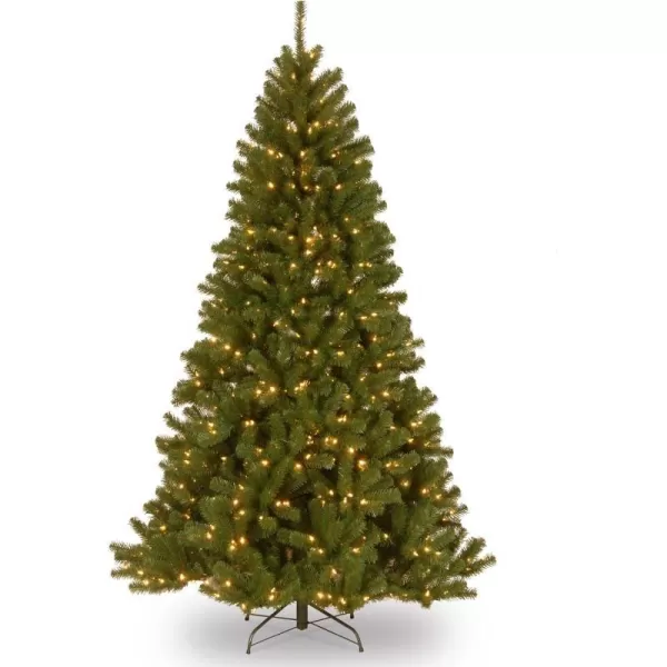 National Tree Company PreLit Artificial Giant Christmas Tree Green North Valley Spruce White Lights Includes Stand 16 Feet7 ft