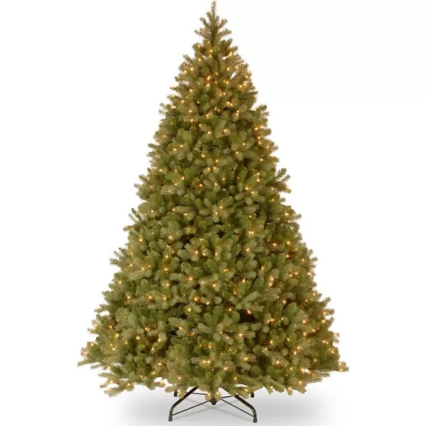 National Tree Company Prelit Feel Real Artificial Full Downswept Christmas Tree Green Douglas Fir Dual Color LED Lights Includes Stand 9 feet10 ft Christmas Tree