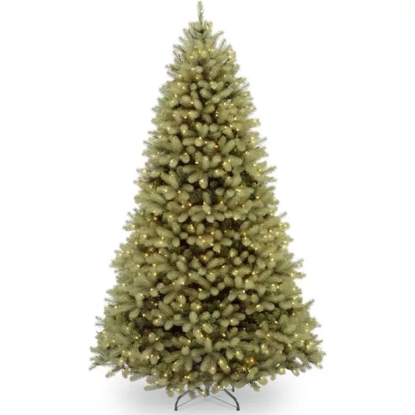 National Tree Company Prelit Feel Real Artificial Full Downswept Christmas Tree Green Douglas Fir Dual Color LED Lights Includes Stand 9 feet9 ft Christmas Tree