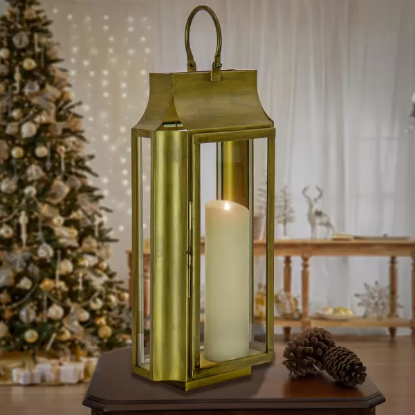 HGTV Home Collection Slim Lantern Christmas Themed Home Decor Large Gold 25 inHGTV Home Collection Slim Lantern Christmas Themed Home Decor Large Gold 25 in