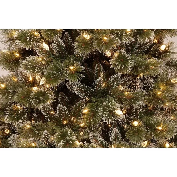 National Tree 65 Foot Glittery Bristle Slim Pine Tree ft65 ft Green