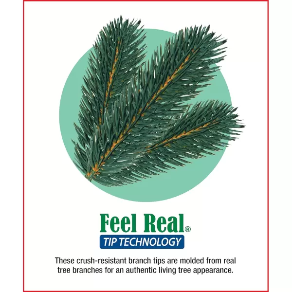 National Tree Company Feel Real Prelit Artificial Christmas Tree  Includes Prestrung MultiColor Lights and Stand  Jersey Fraser Fir  75 ft65 ft Tree