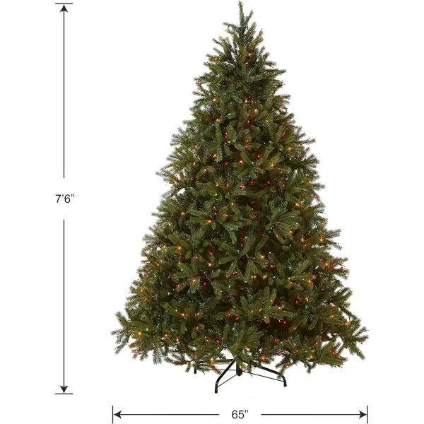 National Tree Company Feel Real Prelit Artificial Christmas Tree  Includes Prestrung MultiColor Lights and Stand  Jersey Fraser Fir  75 ft75 ft Tree