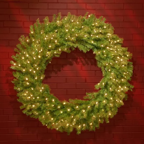 National Tree Company PreLit Artificial Christmas Wreath Green Norwood Fir White Lights Christmas Collection 48 InchesNational Tree Company PreLit Artificial Christmas Wreath Green Norwood Fir White Lights Christmas Collection 48 Inches