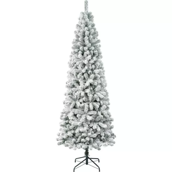 National Tree Company First Traditions Acacia Flocked Tree Medium Christmas Tree 6 ft75 Feet