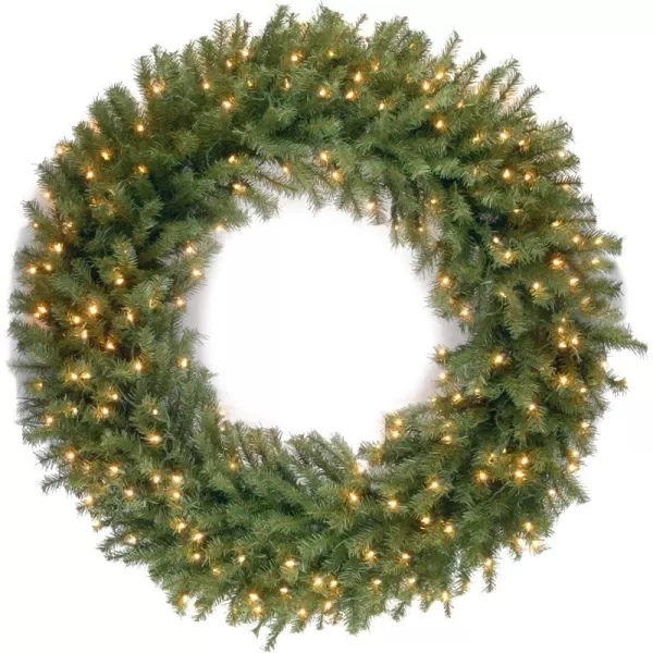 National Tree Company PreLit Artificial Christmas Wreath Green Norwood Fir White Lights Christmas Collection 48 InchesNational Tree Company PreLit Artificial Christmas Wreath Green Norwood Fir White Lights Christmas Collection 48 Inches