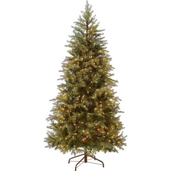 National Tree Company PreLit Feel Real Artificial Slim Christmas Tree Green Nordic Spruce White Lights Includes Stand 75 feetNational Tree Company PreLit Feel Real Artificial Slim Christmas Tree Green Nordic Spruce White Lights Includes Stand 75 feet