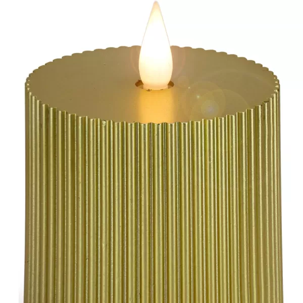 HGTV Home Collection 4 x 8 Georgetown Real Motion Flameless LED Candle with Remote GoldHGTV Home Collection 4 x 8 Georgetown Real Motion Flameless LED Candle with Remote Gold